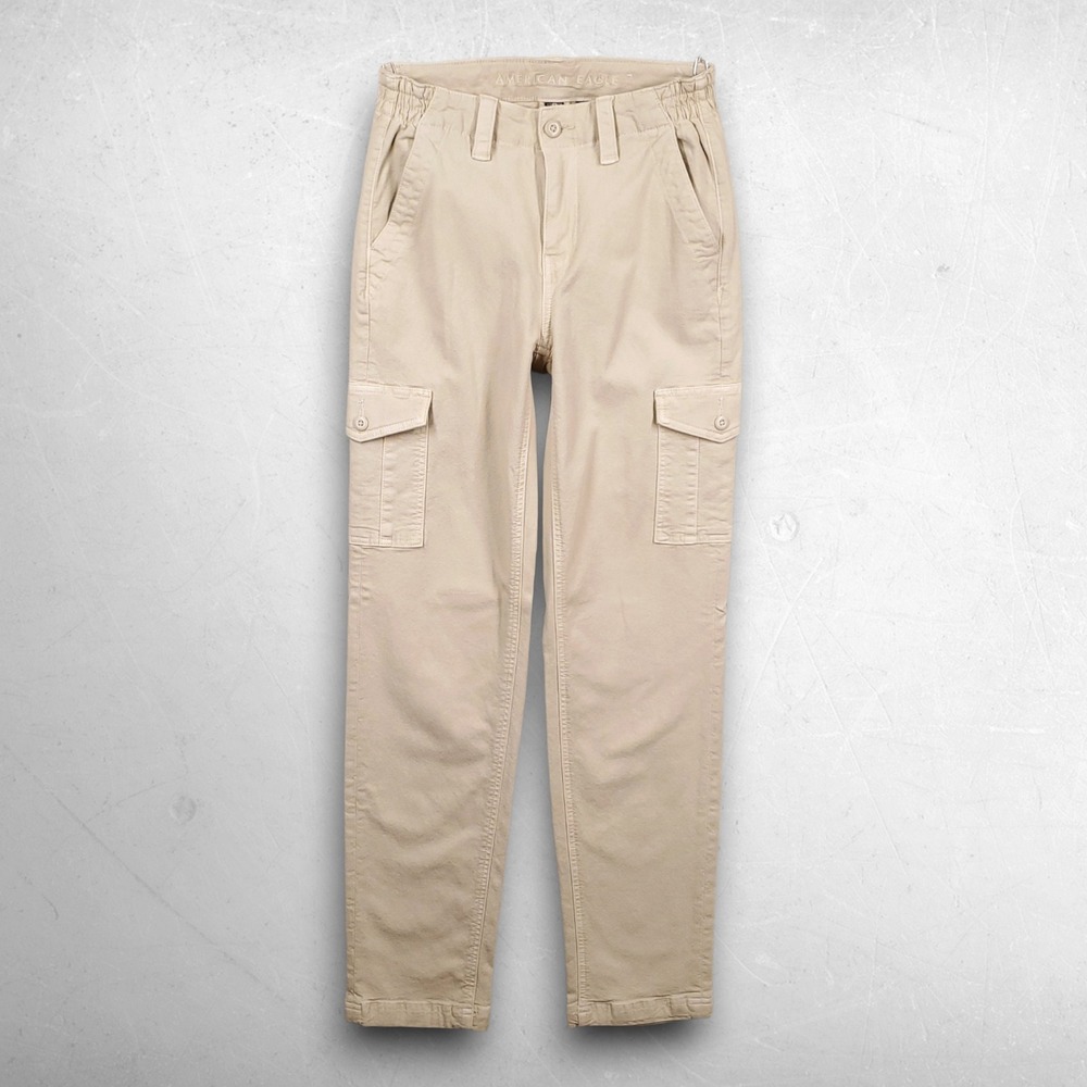 American Eagle Stretch Cargo Pants Women 0 Tan Khaki Stretch Utility Gorpcore